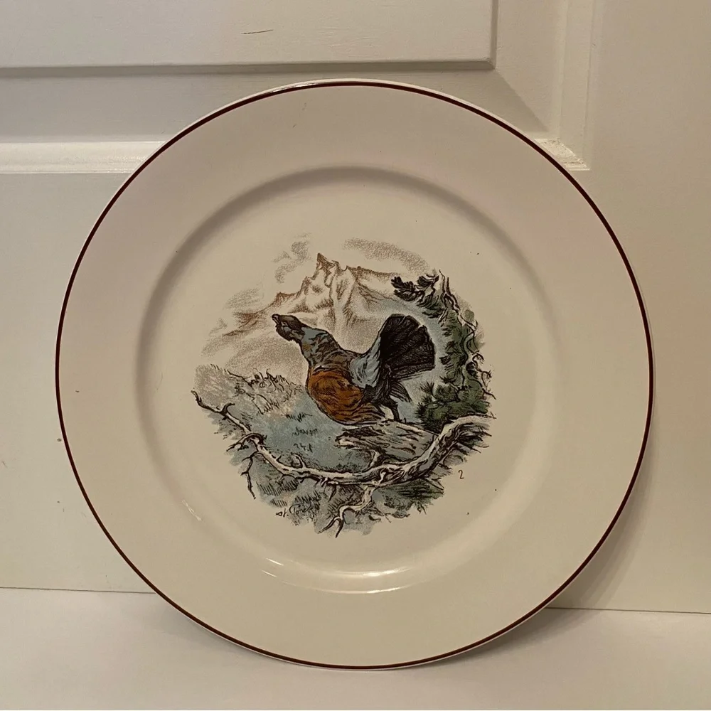 Vintage Villeroy & Boch Fontainebleau Bird Plate White Porcelain dinnerware home